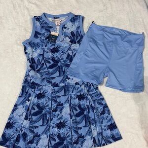 Tommy Bahama Blue and White Activewear dress with shorts